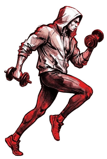 Athletic fitness athlete illustration